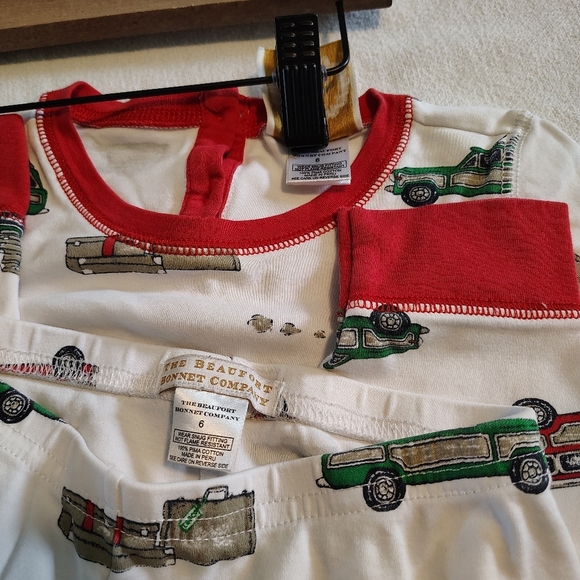 The Beaufort Bonnet Company Kids Boys Pajamas Are We There Yet Wooden Size 6 - Picture 4 of 7